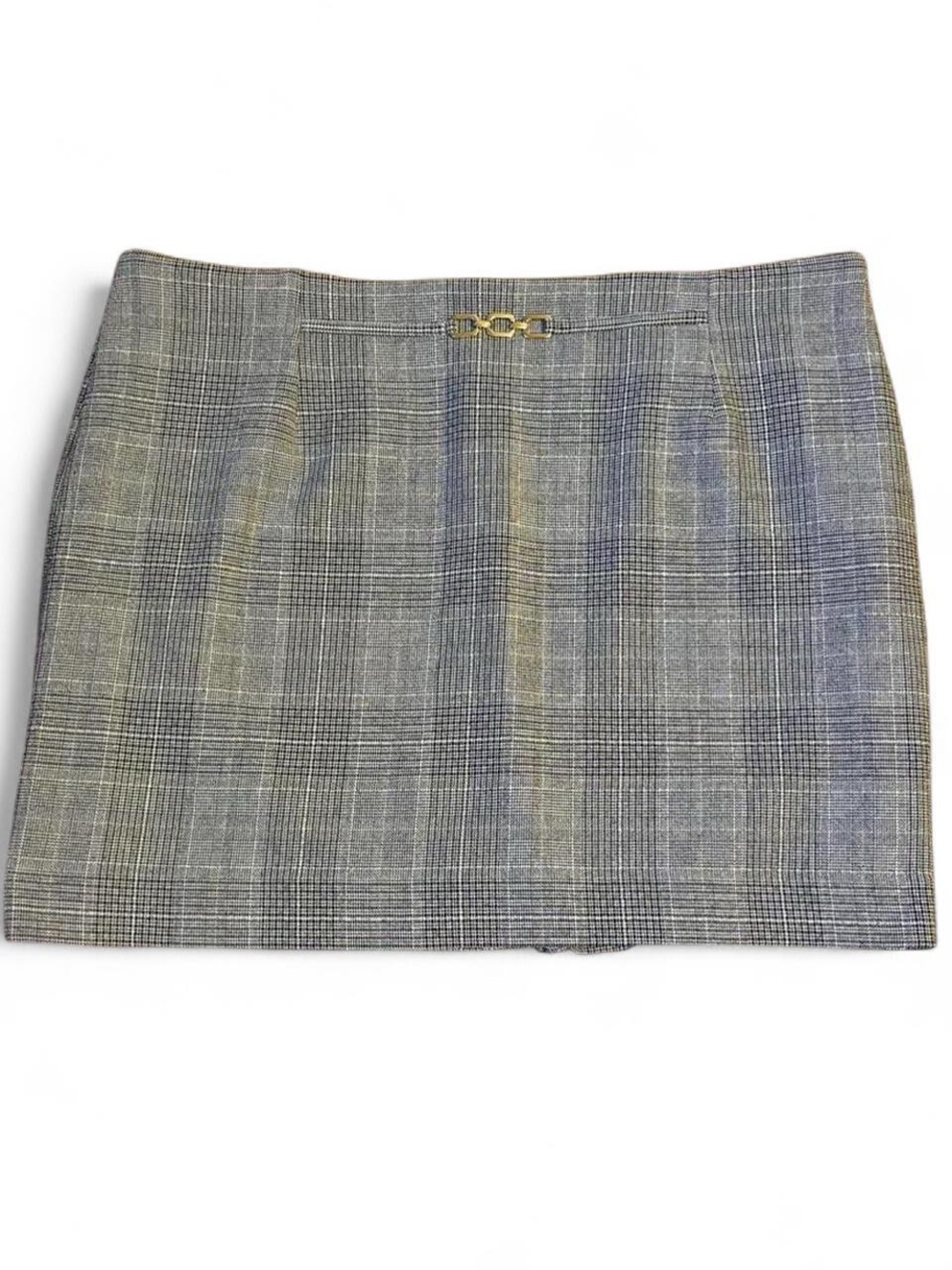 Preppy H&M plaid plus size mini skirt